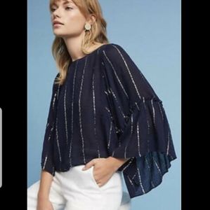 𝅺Anthropologie Floreat Emelyn Crop Blouse Size XS